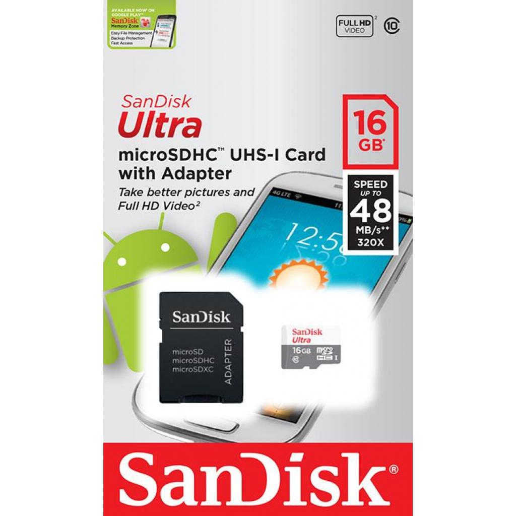     SanDisk Ultra microSDHC Class 10 UHS-I 48MB/s 16Gb